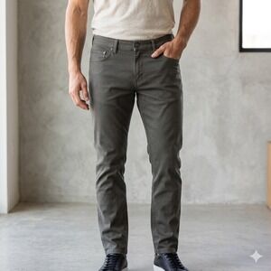 Mott & Bow Mercer Slim Jeans Mens 31x30 Green Military Cotton Stretch Pants